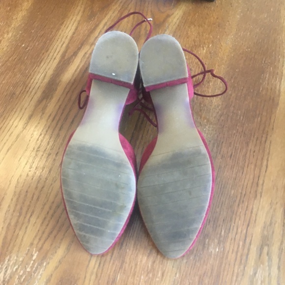Brick red suede KENNETH COLE Toniann lace-up dorsay block heel 8.5 - Picture 5 of 7